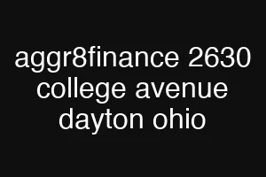 aggr8finance 2630 college avenue dayton ohio