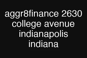 aggr8finance 2630 college avenue indianapolis indiana